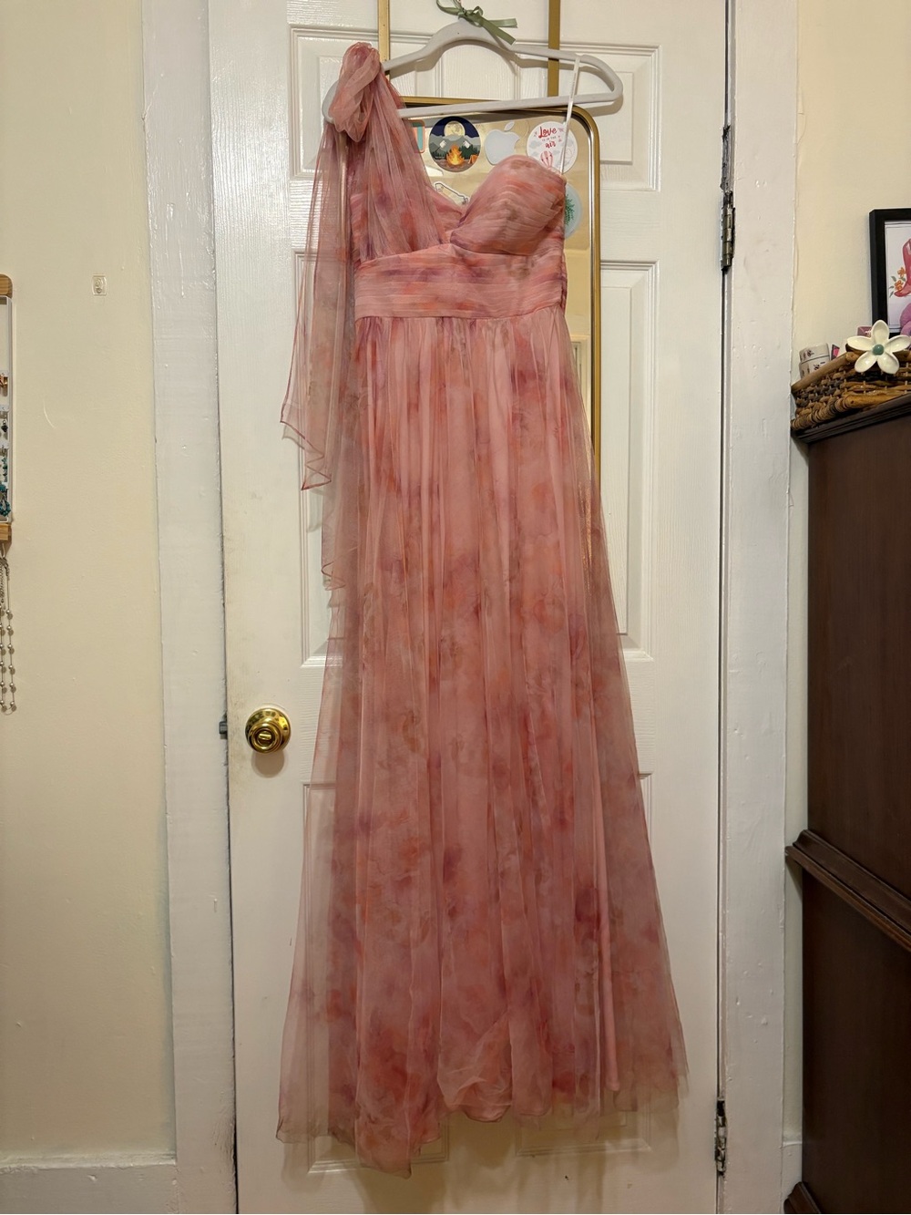 Dessy Collection Blush Pink Evening Dress
